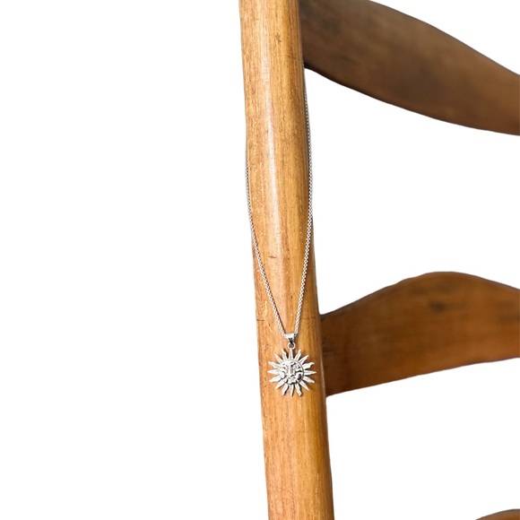 Jewelry - Sterling Silver Sunshine  Pendant and Chain. 10 inches with pendant.